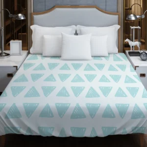 Ice Blue Mini Triangle Duvet Cover