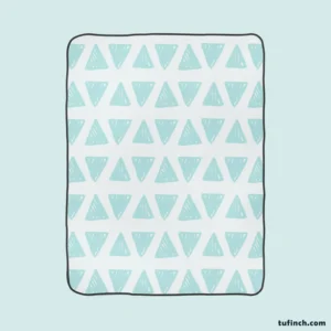 Ice Blue Mini Triangle Fleece Blanket 1