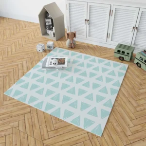 Ice Blue Mini Triangle Rug 1