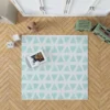 Ice Blue Mini Triangle Rug