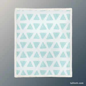 Ice Blue Mini Triangle Sherpa Fleece Blanket 1