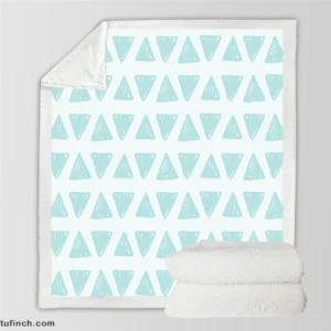 Ice Blue Mini Triangle Sherpa Fleece Blanket