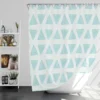 Ice Blue Mini Triangle Shower Curtain