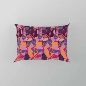 Ice Blue Triangle Doodle Pattern Pillow Case