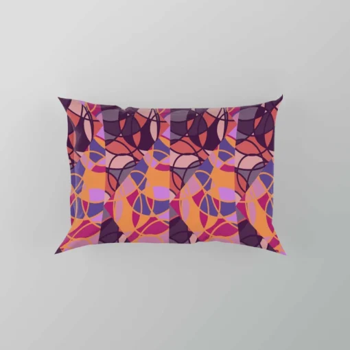 Ice Blue Triangle Doodle Pattern Pillow Case