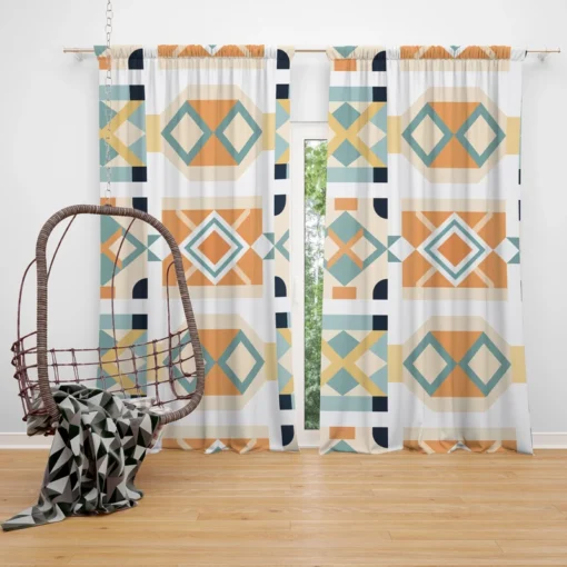 Ikat Arabesque Pattern Curtain