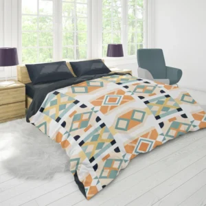 Ikat Arabesque Pattern Duvet Cover 1