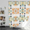 Ikat Arabesque Pattern Shower Curtain