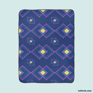 Ikat Ethnic Hungarian Fleece Blanket 1