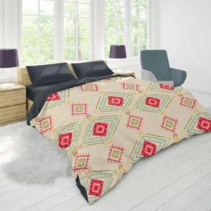 Ikat Ethno Abstract Design Duvet Cover 1