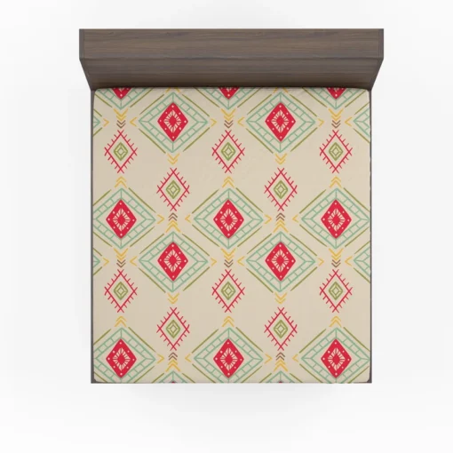 Ikat Ethno Abstract Design Fitted Sheet