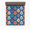 Ikat Geometric Folklore Pattern Fitted Sheet