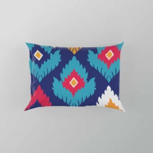 Ikat Geometric Folklore Pattern Pillow Case