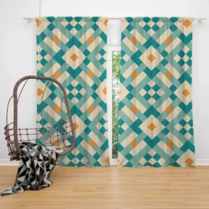 Ikat Geometric Pattern Curtain