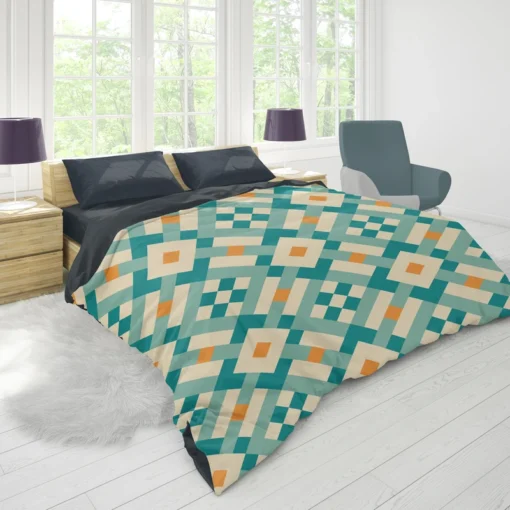 Ikat Geometric Pattern Duvet Cover 1