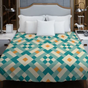 Ikat Geometric Pattern Duvet Cover