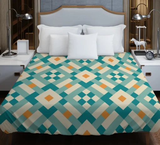 Ikat Geometric Pattern Duvet Cover