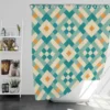 Ikat Geometric Pattern Shower Curtain