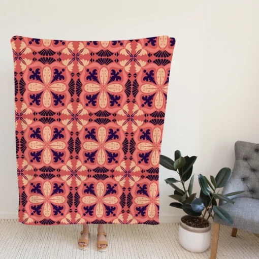 Ikat Indonesian Design Fleece Blanket