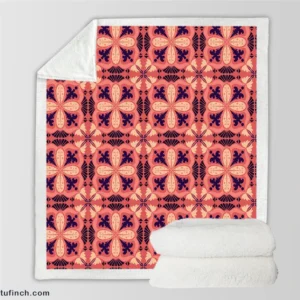 Ikat Indonesian Design Sherpa Fleece Blanket