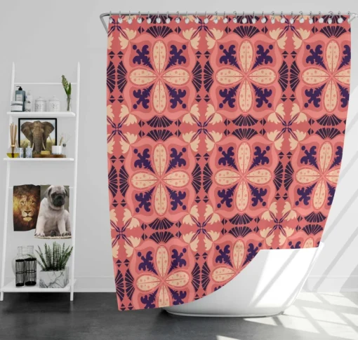 Ikat Indonesian Design Shower Curtain