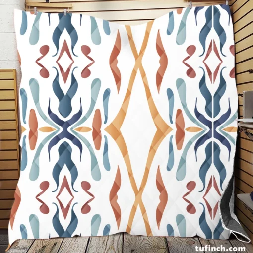 Ikat Tribal Design Quilt Blanket