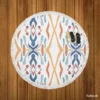 Ikat Tribal Design Round Beach Towel