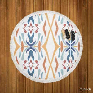 Ikat Tribal Design Round Beach Towel