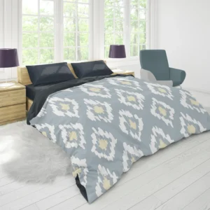 Ikat Tribal Diamond Pattern Duvet Cover 1