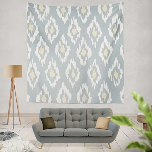 Ikat Tribal Diamond Pattern Wall Tapestry