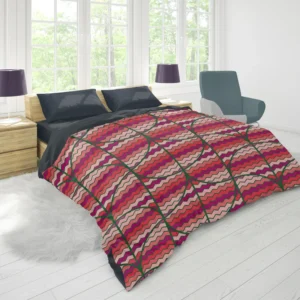 Ikat Zig Zag Design Duvet Cover 1