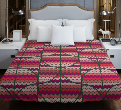 Ikat Zig Zag Design Duvet Cover