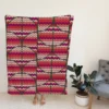 Ikat Zig Zag Design Fleece Blanket