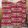 Ikat Zig Zag Design Quilt Blanket