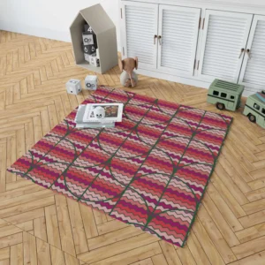 Ikat Zig Zag Design Rug 1