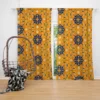 India Ethnic Pattern In Yellow Curtain