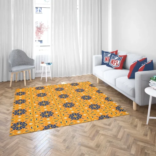 India Ethnic Pattern In Yellow Rug 2