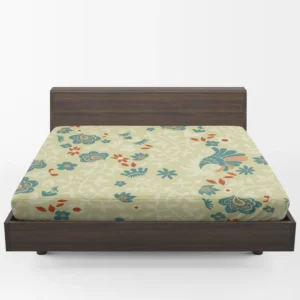 Indian Floral Design Fitted Sheet 1