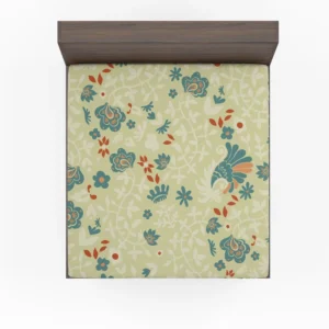 Indian Floral Design Fitted Sheet