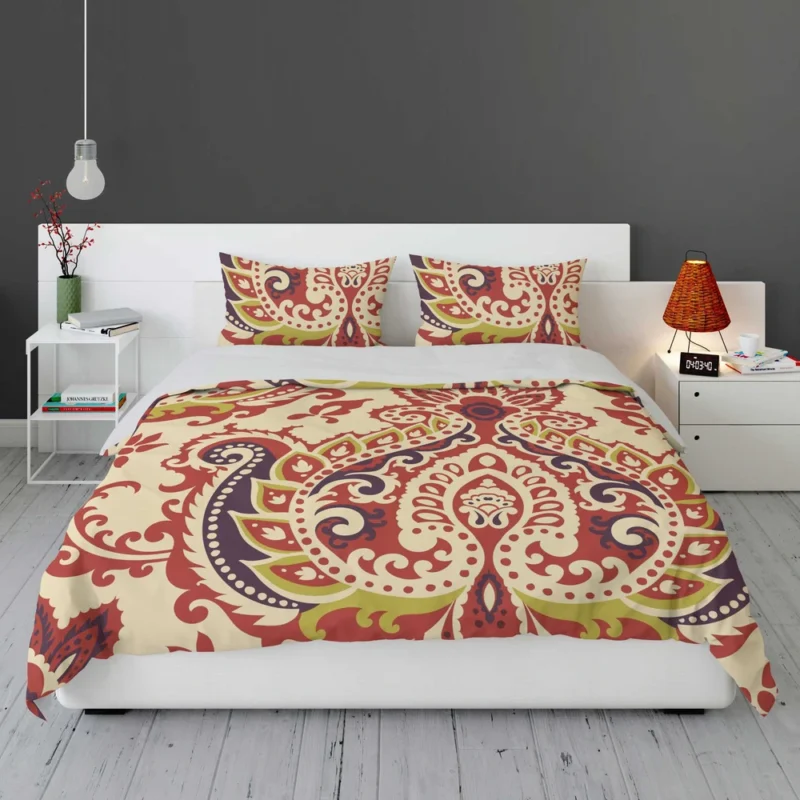 Indian Oriented Damask Design Bedding Set 1