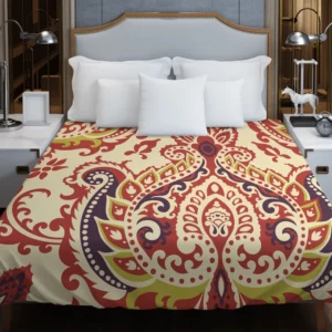 Indian Oriented Damask Design Duvet Cover