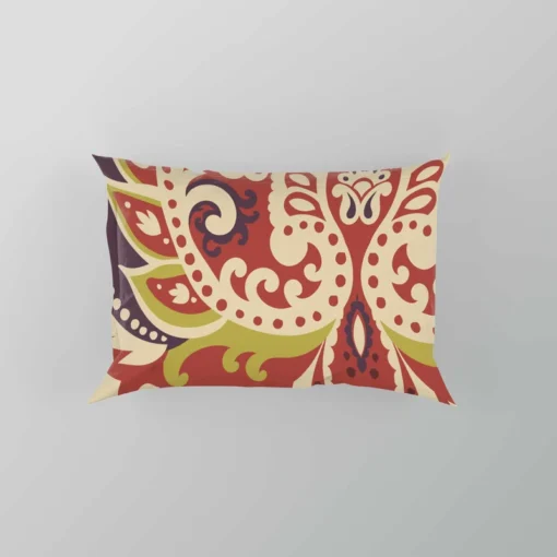 Indian Oriented Damask Design Pillow Case