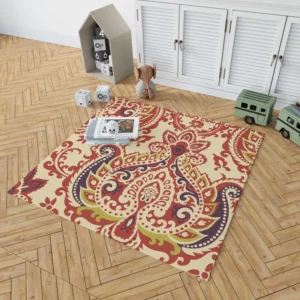 Indian Oriented Damask Design Rug 1