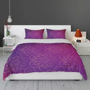 Indian Pattern Floral Gradient Bedding Set 1