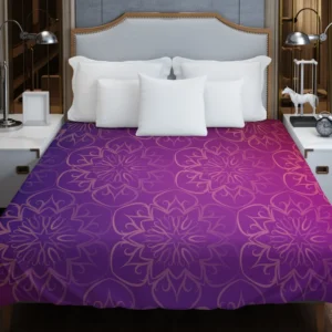 Indian Pattern Floral Gradient Duvet Cover