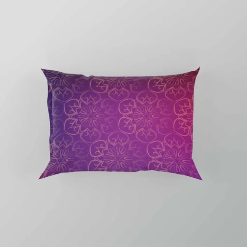 Indian Pattern Floral Gradient Pillow Case