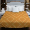 Indian Square Faded Orange Pattern Duvet Cover