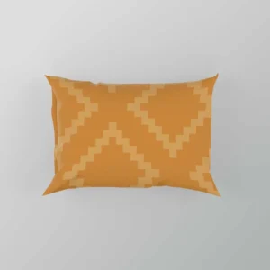 Indian Square Faded Orange Pattern Pillow Case