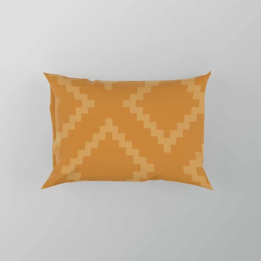 Indian Square Faded Orange Pattern Pillow Case