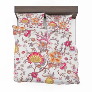 Indian Traditional Floral Toile Bedding Set 2